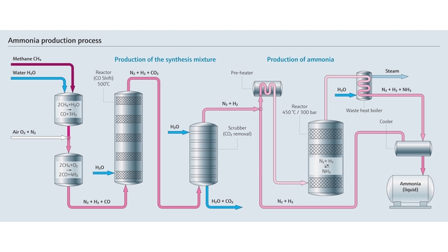 Diagramm zur Ammoniakproduktion
