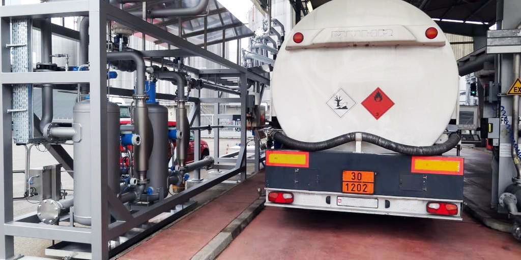 Loading solution for tankers Loading of heating oil