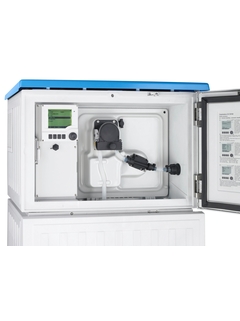 The CSF48 peristaltic sampler allows cyclic rinsing of the suction line and variable sample volumes.