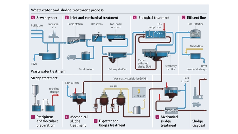 Sludge treatment in the wastewater industry