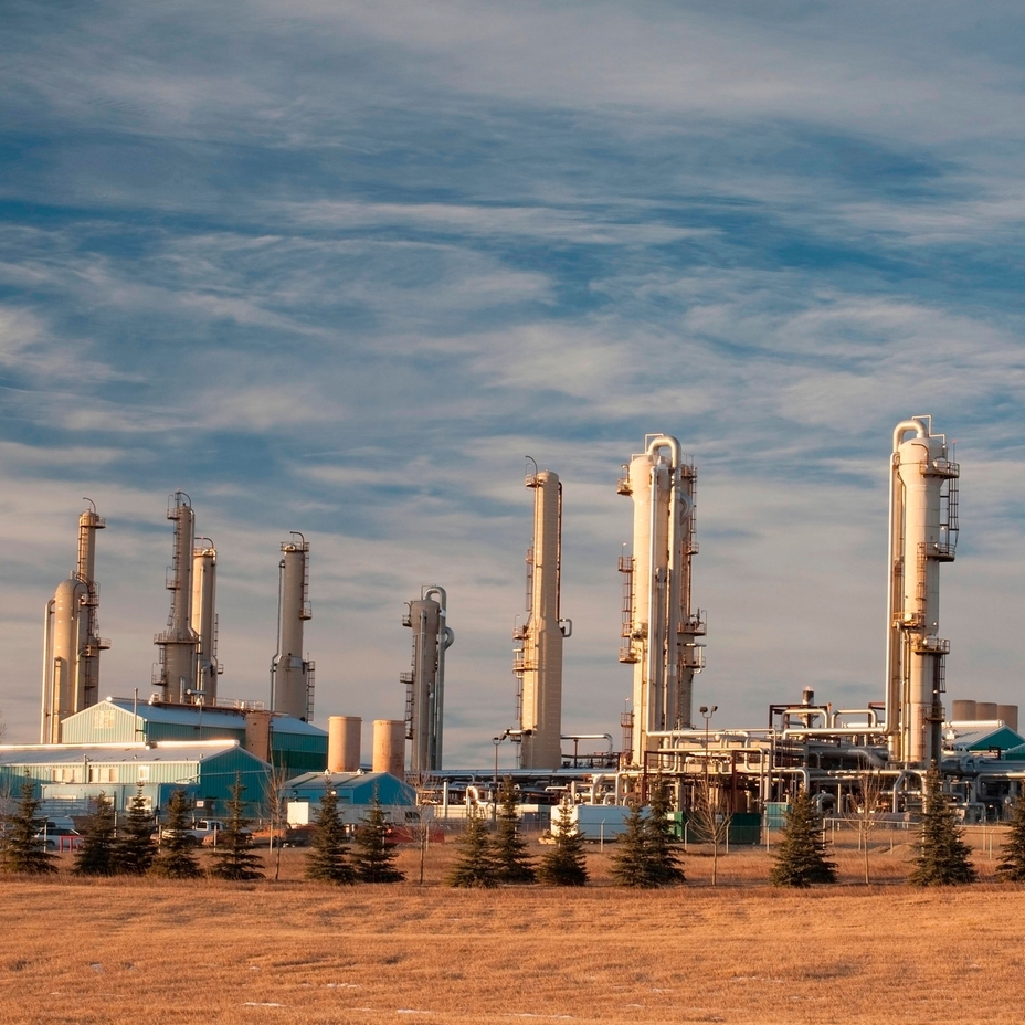 Natural gas plant in Alberta Canada