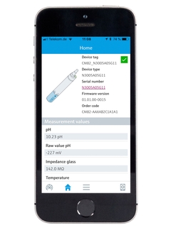 Mobiltelefon mit SmartBlue-App