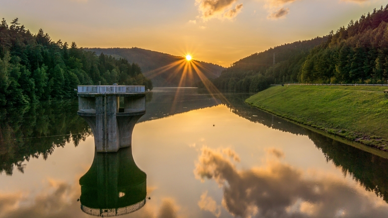 Bild des Wasserreservoirs Marbach