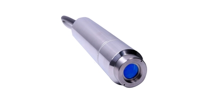 Product picture Raman Rxn-20 probe with optic lens facing front bottom right corner