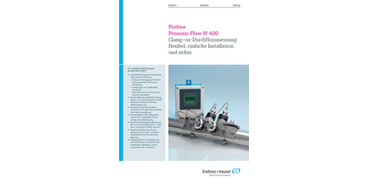 Titelseite der Innovationsbroschüre Proline Prosonic Flow W 400