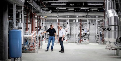 Blick in die Energiezentrale. Photo: Pierre Kellenberger Photography