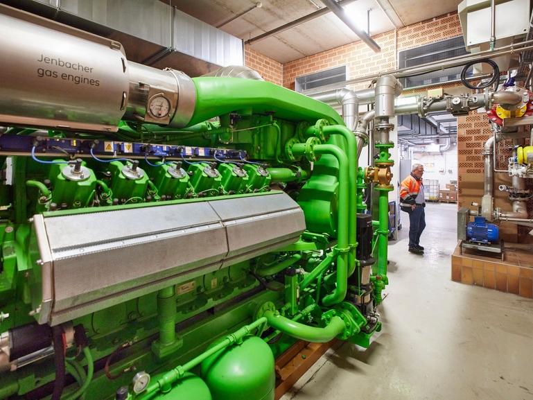 Gasbetriebener Ottomotor für die Umwandlung von Biogas in Strom