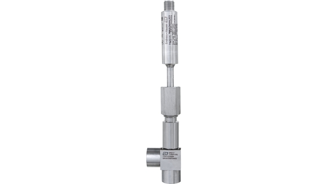 Kompaktes Thermometer mit Schutzrohr in Eck-Form